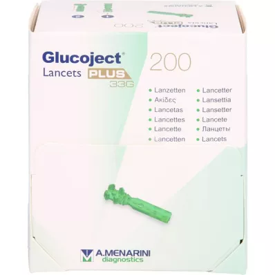 GLUCOJECT Λαντσέτες PLUS 33 G, 200 τεμάχια