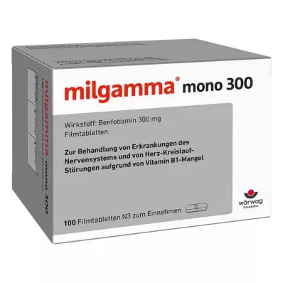MILGAMMA mono 300 επικαλυμμένα με λεπτό υμένιο δισκία, 100 τεμάχια