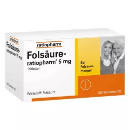 FOLSÄURE-RATIOPHARM δισκία των 5 mg, 100 τεμάχια