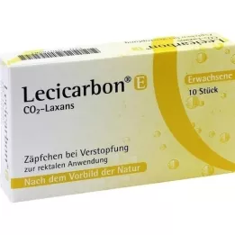 LECICARBON E CO2 Laxans υπόθετα ενηλίκων, 10 τεμάχια