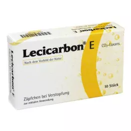 LECICARBON E CO2 Laxans υπόθετα ενηλίκων, 10 τεμάχια