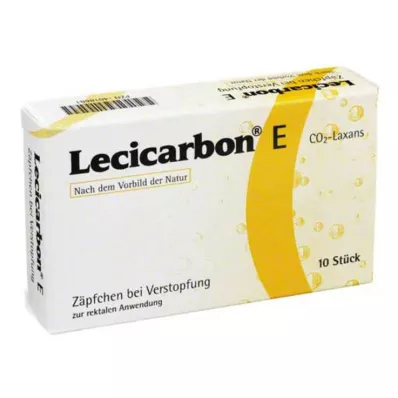 LECICARBON E CO2 Laxans υπόθετα ενηλίκων, 10 τεμάχια