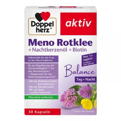 DOPPELHERZ Meno Red Clover+Evening Primrose Oil+Biotin Capsules, 30 κάψουλες