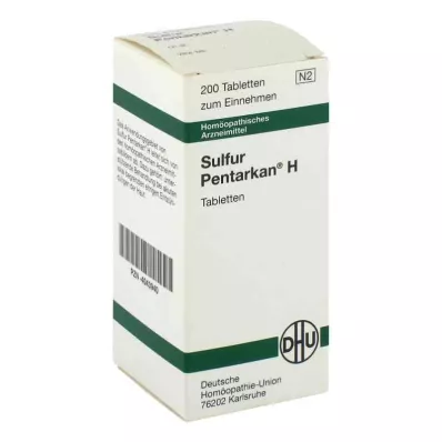 SULFUR PENTARKAN δισκία H, 200 τεμάχια SULFUR PENTARKAN δισκία H, 200 τεμάχια