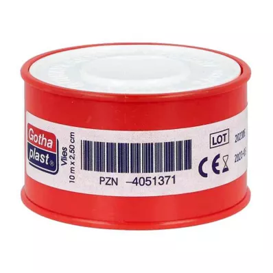 GOTHAPLAST Μη υφασμένος αυτοκόλλητος επίδεσμος 2,5 cm x 10 m, 1 τεμ GOTHAPLAST Μη υφασμένος αυτοκόλλητος επίδεσμος 2,5 cm x 10 m, 1 τεμ