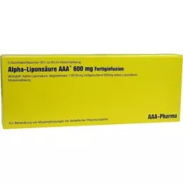 ALPHA LIPONSÄURE AAA Φιαλίδια έγχυσης 600 mg, 5X50 ml