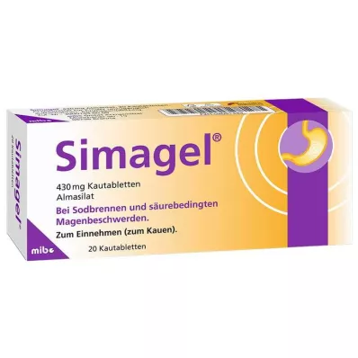 SIMAGEL Μασώμενα δισκία, 20 τεμάχια
