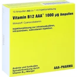 VITAMIN B12 AAA Αμπούλες 1000 μg, 10X1 ml