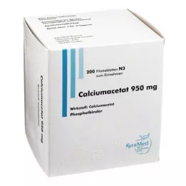 CALCIUMACETAT 950 mg επικαλυμμένα με λεπτό υμένιο δισκία, 200 τεμάχια