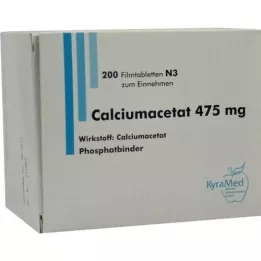 CALCIUMACETAT 475 mg επικαλυμμένα με λεπτό υμένιο δισκία, 200 τεμάχια