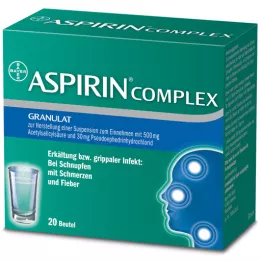 ASPIRIN COMPLEX Btl.w.Gran.z.Herst.e.Susp.z.Einn., 20 τεμ