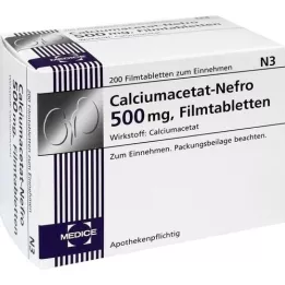 CALCIUMACETAT NEFRO 500 mg επικαλυμμένα με λεπτό υμένιο δισκία, 200 τεμάχια