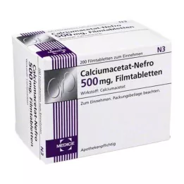 CALCIUMACETAT NEFRO 500 mg επικαλυμμένα με λεπτό υμένιο δισκία, 200 τεμάχια