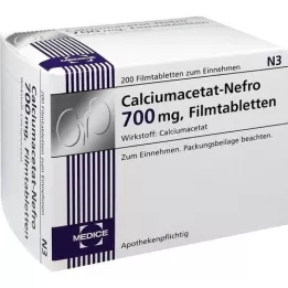 CALCIUMACETAT NEFRO 700 mg επικαλυμμένα με λεπτό υμένιο δισκία, 200 τεμάχια