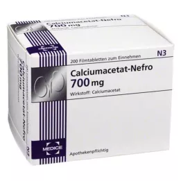 CALCIUMACETAT NEFRO 700 mg επικαλυμμένα με λεπτό υμένιο δισκία, 200 τεμάχια