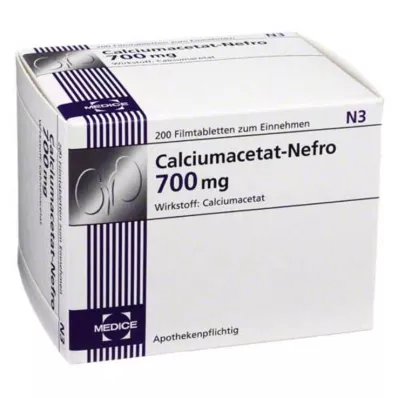 Οξικό ασβέστιο Nefro 700 mg επικαλυμμένα με λεπτό υμένιο δισκία, 200 τεμ Οξικό ασβέστιο Nefro 700 mg επικαλυμμένα με λεπτό υμένιο δισκία, 200 τεμ