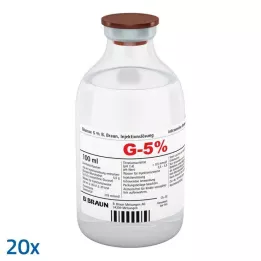 GLUCOSE 5% ενέσιμο διάλυμα B.Braun, 20X100 ml