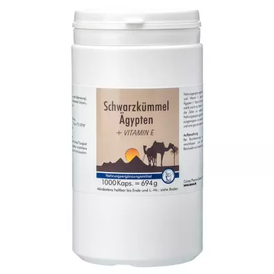 SCHWARZKÜMMEL ÄGYPTEN+E κάψουλες, 1000 κάψουλες