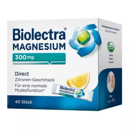 BIOLECTRA Μαγνήσιο 300 mg Direct Lemon Sticks, 40 τεμάχια