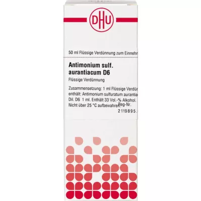 ANTIMONIUM SULFURATUM aurantiacum D 6 αραίωση, 50 ml