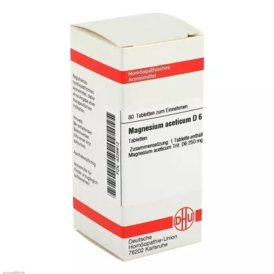 MAGNESIUM ACETICUM D 6 δισκία, 80 κάψουλες