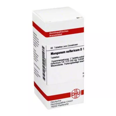 MANGANUM SULFURICUM D 12 δισκία, 80 κάψουλες