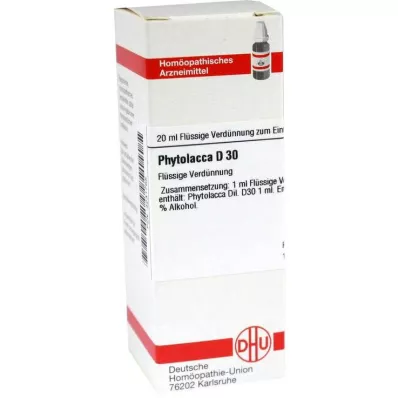 PHYTOLACCA D 30 αραίωση, 20 ml PHYTOLACCA D 30 αραίωση, 20 ml