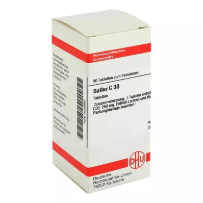SULFUR C 30 δισκία, 80 τεμάχια