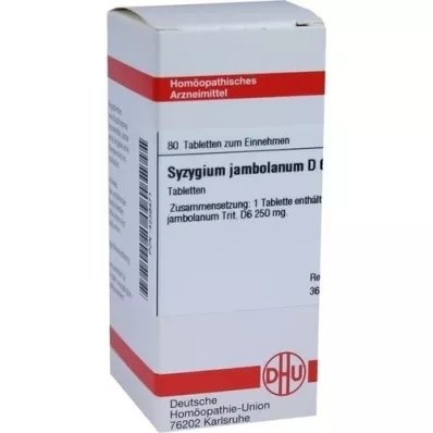 SYZYGIUM JAMBOLANUM D 6 δισκία, 80 κάψουλες