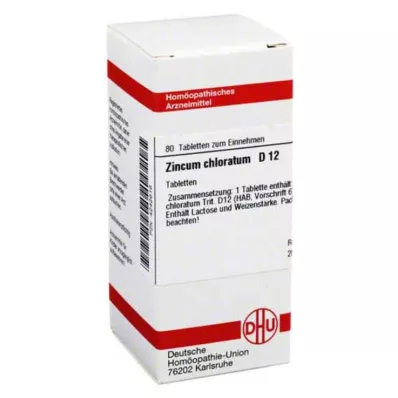 ZINCUM CHLORATUM D 12 δισκία, 80 κάψουλες
