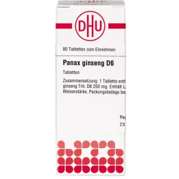 PANAX GINSENG D 6 δισκία, 80 κάψουλες