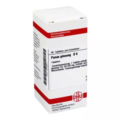 PANAX GINSENG D 6 δισκία, 80 κάψουλες