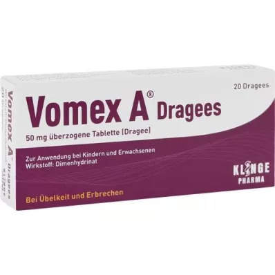 VOMEX A Dragees 50 mg επικαλυμμένα δισκία, 20 τεμάχια