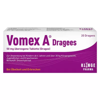 VOMEX A Dragees 50 mg επικαλυμμένα δισκία, 20 τεμάχια