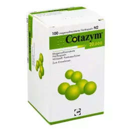 COTAZYM 20.000 σφαιρίδια κάψουλες με εντερική επικάλυψη, 100 τεμάχια