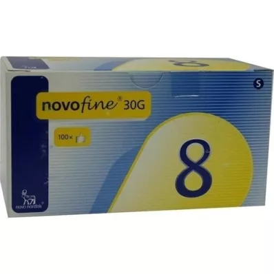 NOVOFINE 8 βελόνες 0,30x8 mm, 100 τεμ