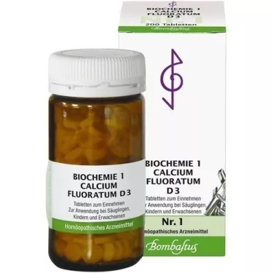 BIOCHEMIE 1 Calcium fluoratum D 3 δισκία, 200 κάψουλες