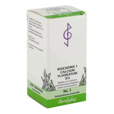BIOCHEMIE 1 Calcium fluoratum D 3 δισκία, 200 κάψουλες