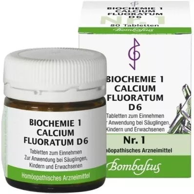 BIOCHEMIE 1 Calcium fluoratum D 6 δισκία, 80 τεμάχια