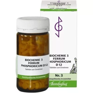 BIOCHEMIE 3 Ferrum phosphoricum D 12 δισκία, 200 κάψουλες