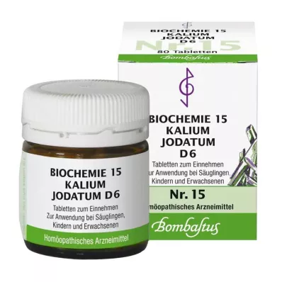 Biochemistry 15 potassium jodatum D 6 ταμπλέτες, 80 τεμ
