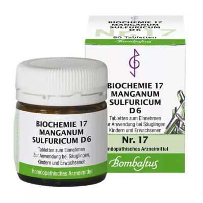 Biochemistry 17 Manganum sulfuricum D 6 ταμπλέτες, 80 τεμ Biochemistry 17 Manganum sulfuricum D 6 ταμπλέτες, 80 τεμ