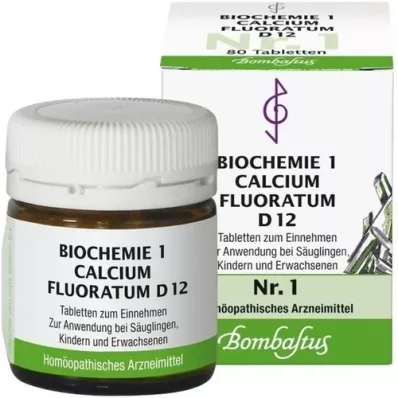 BIOCHEMIE 1 Calcium fluoratum D 12 δισκία, 80 τεμάχια