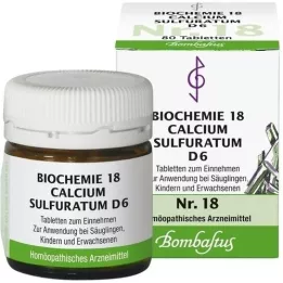 BIOCHEMIE 18 Calcium sulphuratum D 6 δισκία, 80 τεμάχια