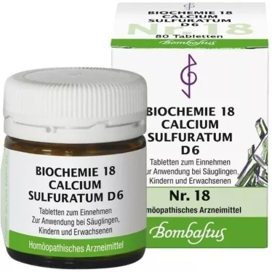 BIOCHEMIE 18 Calcium sulphuratum D 6 δισκία, 80 τεμάχια