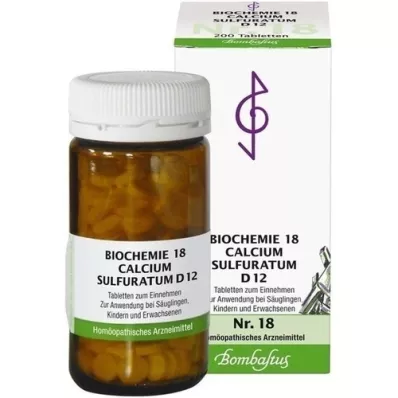 BIOCHEMIE 18 Calcium sulphuratum D 12 δισκία, 200 κάψουλες