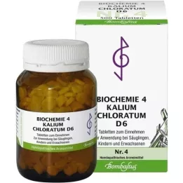 BIOCHEMIE 4 Χλωριούχο κάλιο D 6 δισκία, 500 τεμάχια