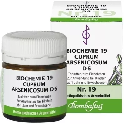 BIOCHEMIE 19 Cuprum arsenicosum D 6 δισκία, 80 κάψουλες