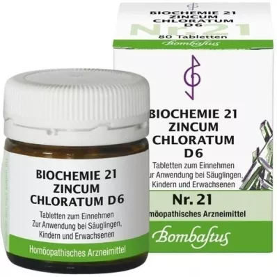 BIOCHEMIE 21 Zincum chloratum D 6 δισκία, 80 τεμάχια