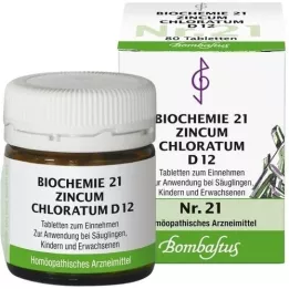 BIOCHEMIE 21 Zincum chloratum D 12 δισκία, 80 τεμάχια